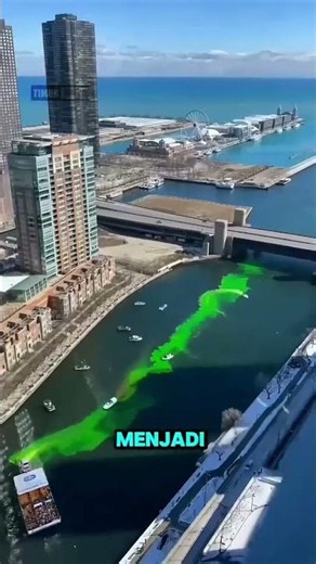 Kenapa Sungai Chicago Berubah Hijau? Ternyata Bukan Karena Limbah! #Chicago #StPatrick
