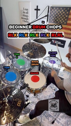 Simple Drum Chops For Beginner Drummers 🥁 #drums