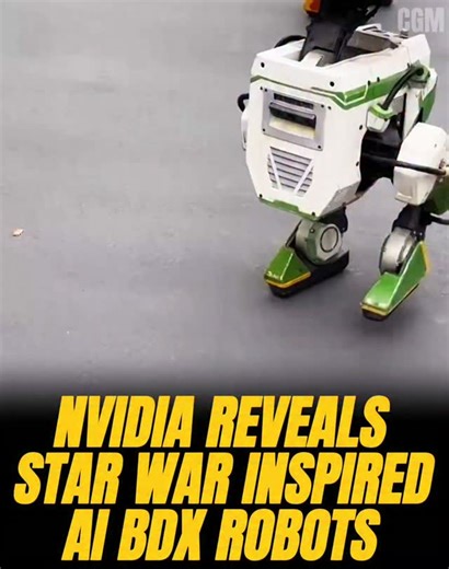 CGM media Time on Instagram: "Nvidia has revealed Star Wars–inspired AI robots, showcasing the future of physical AI. These expressive droid-like robots can move, react, and interact using advanced AI models, real-time physics simulation, and robotics platforms. The reveal highlights how AI will soon power smart, lifelike machines beyond screens. #Nvidia #AIRobots #StarWarsTech #Robotics #FutureAI #TechNews"