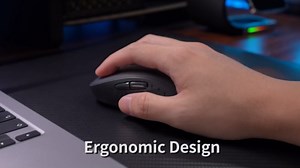 XBG B15pro Wireless Bluetooth Mouse, Bluetooth 5.0/4.0 & 2.4G Tri-Mode, Type-C Rechargeable with LED Screen Display, Ergonomic Silent Click for Laptop/PC/Tablet, Multi-Device & Office Use