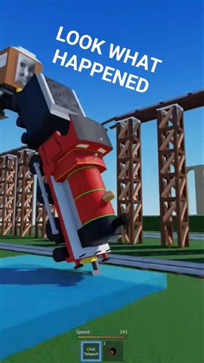 James Was Going Full Speed… Then the Tracks Just Ended Over a Tiny Puddle! 3 #shorts #short #roblox