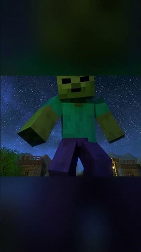 Giant Zombie Raids Village - Alex and Steve Life