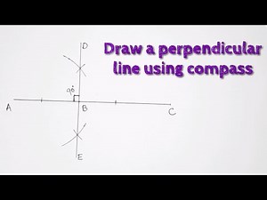 How to draw a perpendicular line with compass. ‪@SHSIRCLASSES‬ .