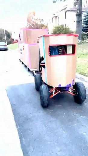 I Built A Working 2 Story Box Fort TRAIN!