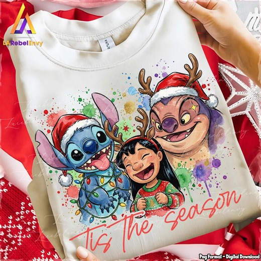 Funny Christmas Blue Alien 2025 PNG, Tis the Season PNG, Festive Clipart, Cute Holiday Characters, Colorful Watercolor Xmas, Digital File - Etsy