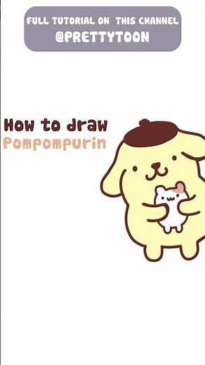 HOW To DRAW Sanrio POMPOMPURIN easy drawing #pompompurin #sanrio #drawingtutorial