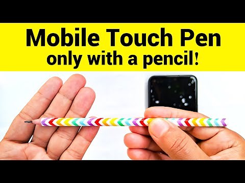 Make your own mobile touch pen with a pencil 😱😳 How to make a stylus touch pen without foil & wire 😃