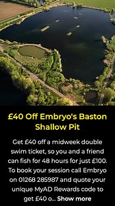 12K views · 34 reactions | £40 Off Embryo's Baston Shallow Pit  MyAD...