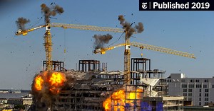 Explosives Fail to Take Down Crane at Site of Collapsed Hard Rock Hotel