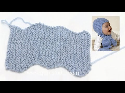 How to knit a helmet hat - worked sideways