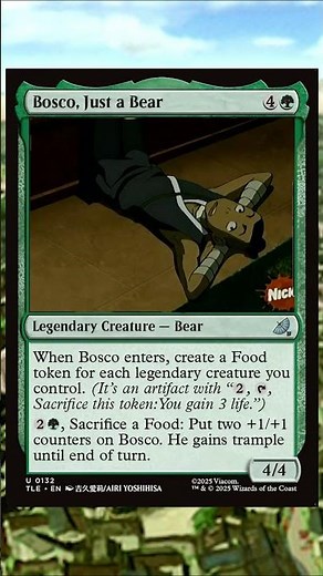 Bosco, Just a Bear #MTGCommander #UniversesBeyond #ATLA #MTGxATLA