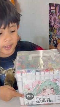 120 alcohol markers #kidreview #fypシ #coloring #kidsvideo #artshorts #viralshorts