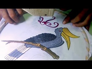 How to make a bird embroidery design using a juki lz 271 zigzag embroidery machine