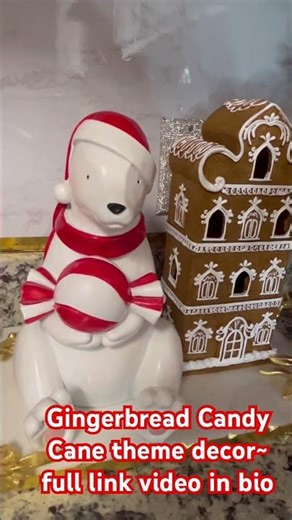 Gingerbread Candy Cane theme kitchen |decor ideas #Christmas #gingerbread #candycane