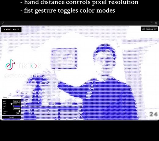 creating ASCII art in real-time using mediapipe computer vision and javascript #ascii #creativecoding #computervision #newmediaart #computerscience