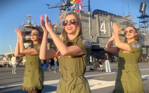 Fusion Fighters release cinematic “Danger Zone” dance film shot on USS Midway flight deck