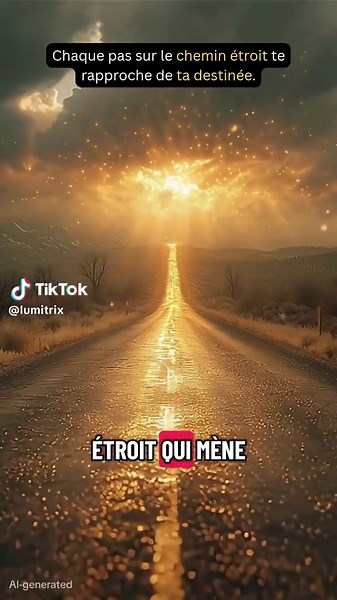 Chaque pas sur le chemin de ta destinée