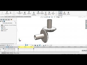 SolidWorks Tutorial: How to Animate Bevel Gears using Basic Motion.