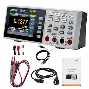 OWON Desktop Digital Multimeter with 3.5-inch LCD Display, Measures AC/DC Current, Voltage, and Temperature with True RMS Capability,Designed for Laboratories, Instruments, and Factories XDM1041