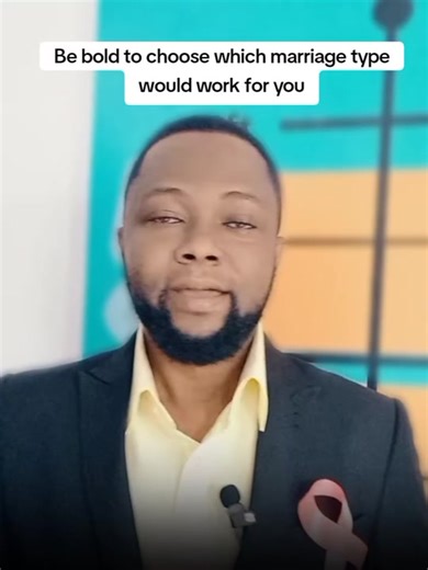 Be bold to choose which marriage type would work for you. #revmanuel #law #counselor #marriageadvice