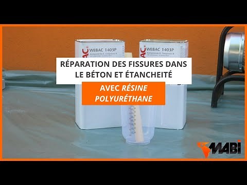Réparation des fissures dans le béton et étanchéité avec résine polyuréthane | MABI