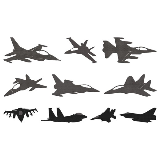 Fighter Jet Aircraft Embroidery Design, Military Aircraft Silhouette Machine Embroidery File, 10 Design, 9 Size, Instant Download - Etsy