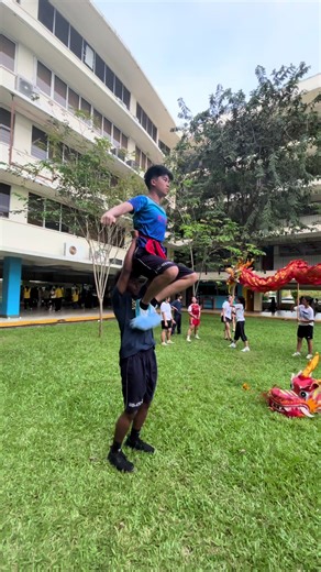 Chinese Lion Dance Practice for New Year Celebrations
