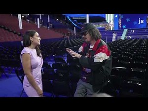 Stephen Colbert films an improvised act with Alexandria Ocasio-Cortez (D-NY) at the DNC