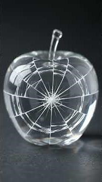 Crystal apple shattering ASMR | #asmr