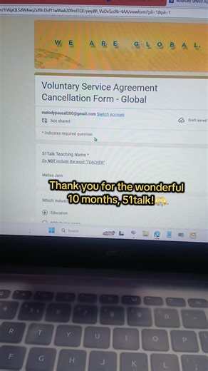 Farewell to My 51Talk ESL Family