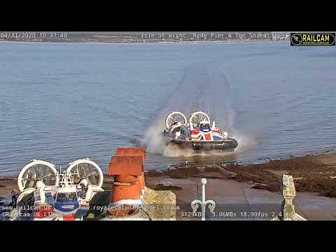 Railcam Solent Scenic Camera Preview - Wight Link Ferry and Catamaran & Hovertravel Hovercraft