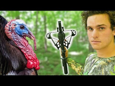 Hunting Turkeys with a Mini Crossbow! - Challenge