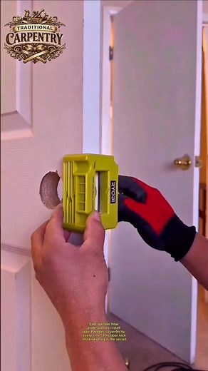 Perfect Door Knob Holes in Seconds!🇺🇸 #DIY #Woodworking #ToolShorts