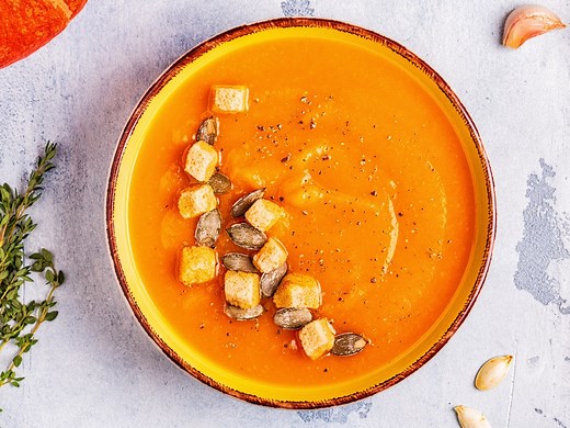 Velouté de butternut carotte et curry