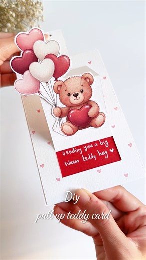 Diy pull up teddy card 🧸 . . Pull it… and watch the teddy bring love 🧸❤️ This Pull-Up Teddy Love Card is the cutest way to celebrate Teddy Day & Valentine’s Week 💌 Perfect for surprising your special someone with a handmade card full of warmth, smiles, and love ✨ Simple to make, super cute, and guaranteed to melt hearts Tag someone who deserves this teddy 🧸👇 . #TeddyDay #ValentinesWeek #PullUpCard #TeddyLove #CuteDIY #HandmadeWithLove #ValentineReel #DIYCard #LoveCraft #PaperCraft #Romantic