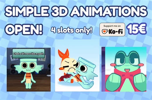 3D ANIMATION C♡MMS OPEN!→ LIMITED, 4 SLOTS ONLY https://t.co/EFI5ECCOZd