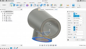 Extruding and joining to a curved surface