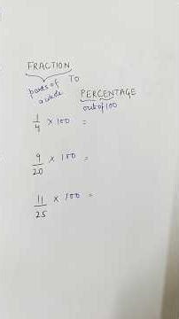 Fraction to PERCENTAGE | How to convert Fraction to percent | Percentage Trick|Percent Trick #shorts