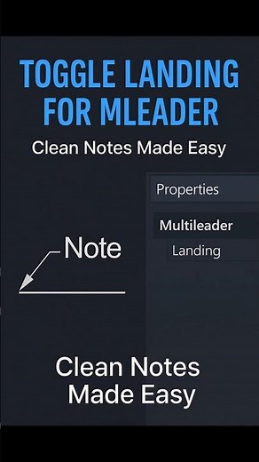 How to Add Clean Landings Under All Leader Text #AutoCAD #Tutorial