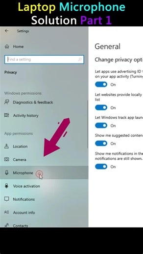 Laptop Microphone Not Working? Try This Privacy Fix! 🔥 Method - 1 #shorts