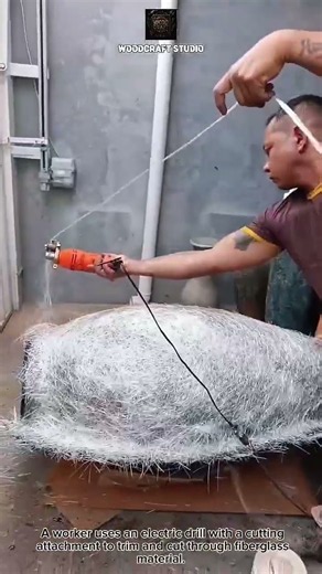Cutting Fiberglass Fast With a Power Drill | Smart Workshop Cutting Technique #DIY #Tools #Workshop