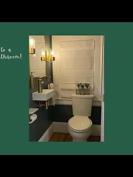 How we DIY a small closet into a beautiful half bath #homedecor #short #diy