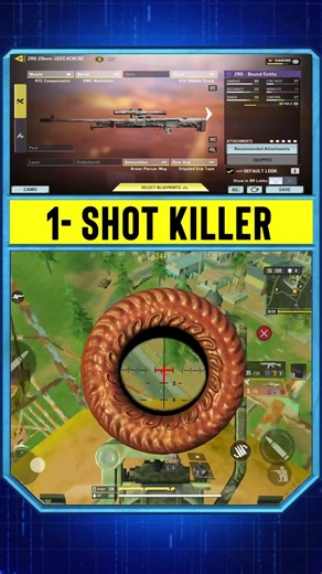 1- SHOT ZRG 20mm GUNSMITH CODM BR #codm #shorts #callofduty #callofdutymobile