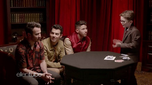 Watching magician Aidan McCann perform card tricks for the Jonas Brothers was the most magical thing I’ve seen this week. | Ellen DeGeneres