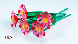 Paper Stick Flower Making Tutorial | Easy Paper Flower Stick | Simple Paper Crafts #DIY #Crafts #Stick_Flower #HomeDecoration #tntstudiocrafts #handicrafts #howto #diycraft | TNT Studio