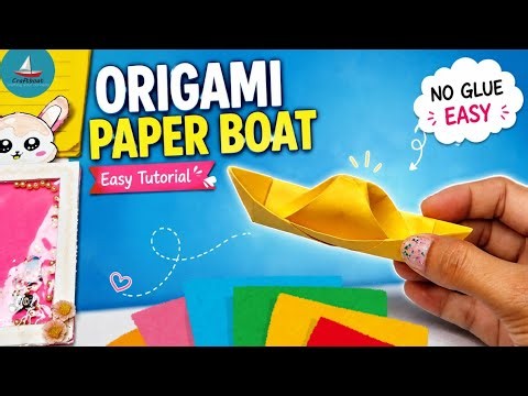 How to Make a Paper Boat Easy | DIY Origami Paper Boat Without Glue Step by Step