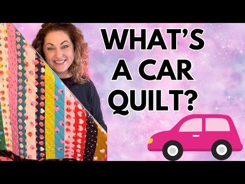 Strawberry Jelly Roll Quilt for Beginners 🍓 | Easy Car Quilt Tutorial Using a Free Pattern!