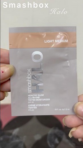 SmashBox cosmetics halo light medium healthy glow all in one tinted moisturizer review #ashortaday