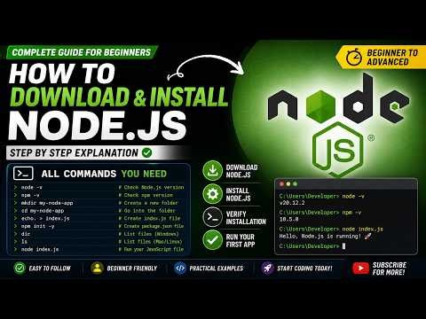 How to Download & Install Node.js in 1 Minute 🚀 | Beginner Guide #nodejs #shortsyoutube