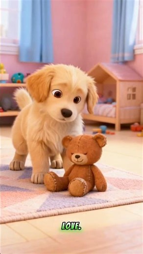 Cute Puppy & Teddy Bear Best Friends 🧸🐶 | | Adorable Dog Video That Will Melt Your Heart #dogshorts
